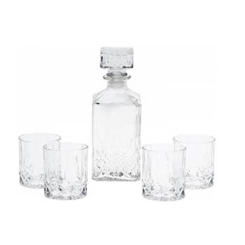 Whisky Karaf - 4 Glazen - Set