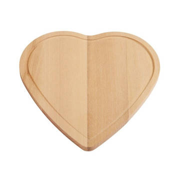 Set van 4x stuks hartvormig houten snijplank/serveerplank 16cm - Snijplanken