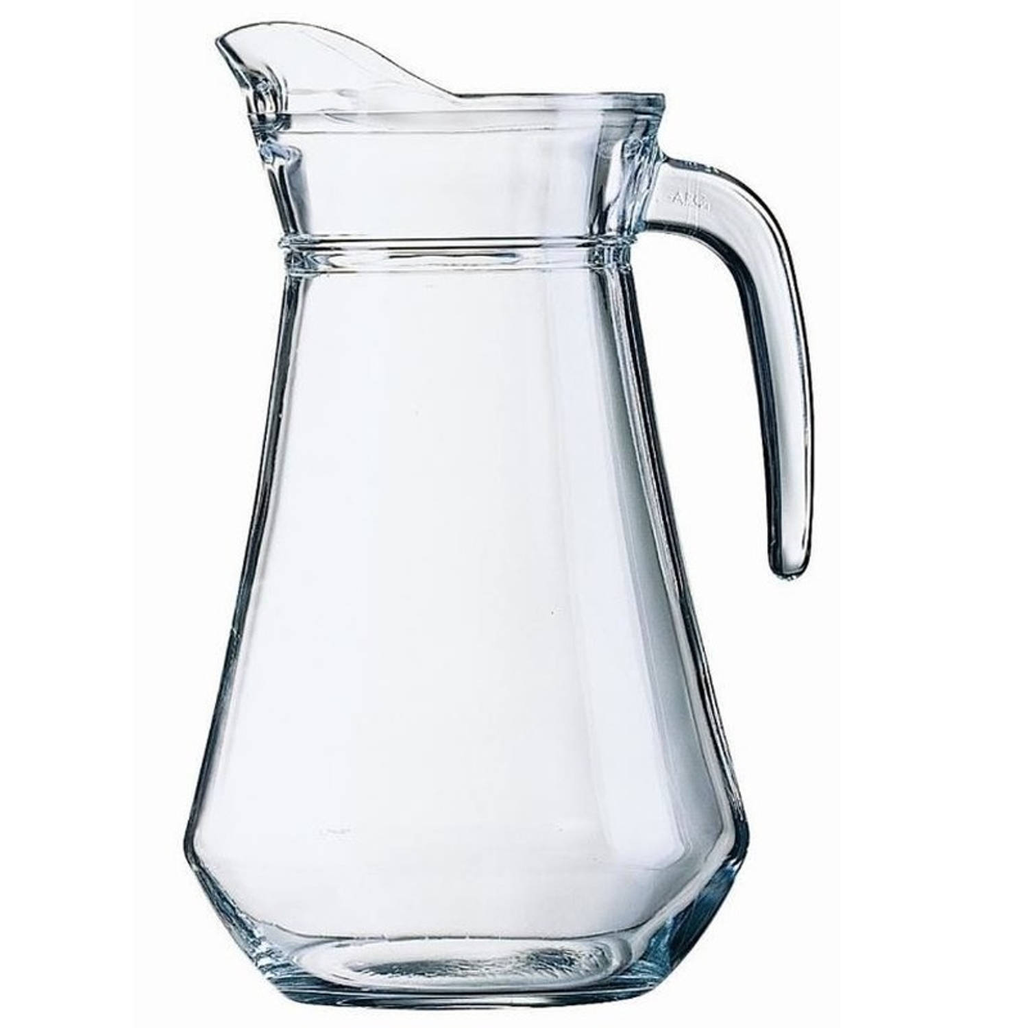 Schenkkan 1 liter 20 cm - Sapkannen/waterkannen/schenkkannen/limonadekannen van glas
