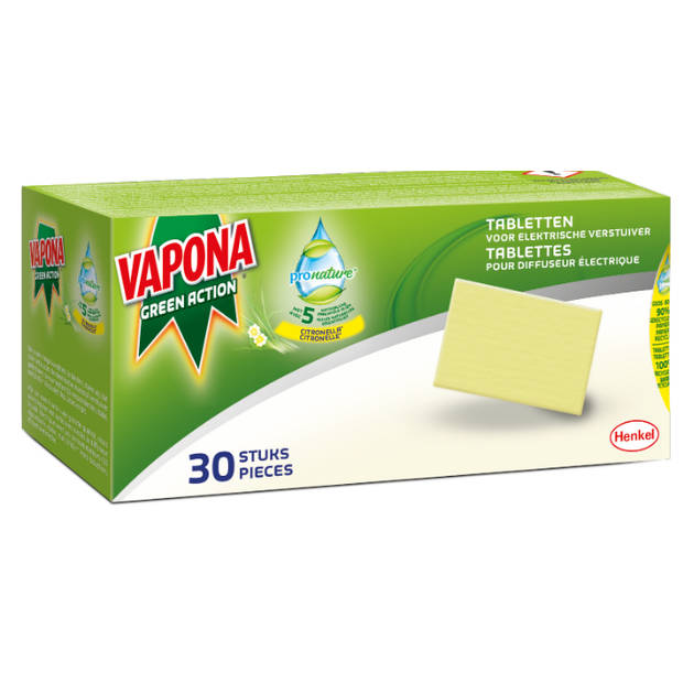 Vapona Insecten Bestrijding - Pro Nature Anti Mug Stekker Tablet Navulling