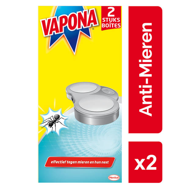 Vapona Insecten Bestrijding - Anti Mieren Mierenlokdozen - 2st.
