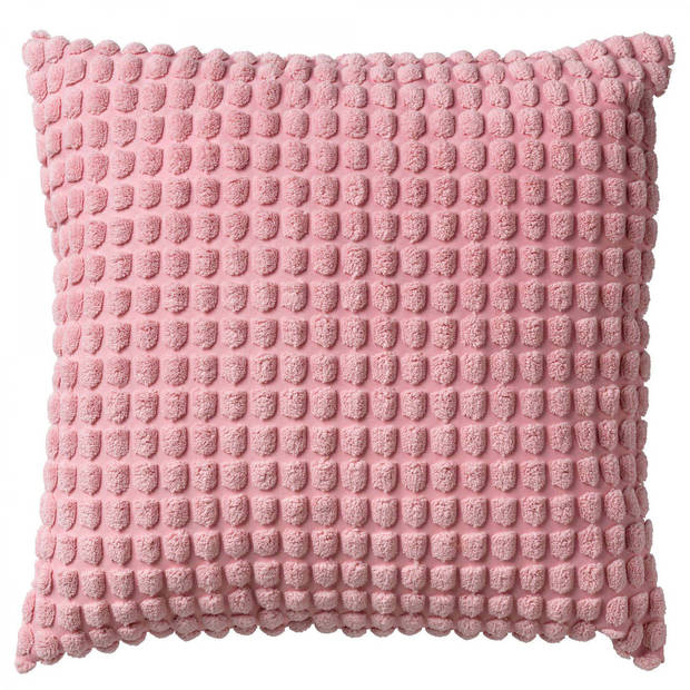 Dutch Decor - ROME - Sierkussen uni Coral Blush 45x45 cm - roze