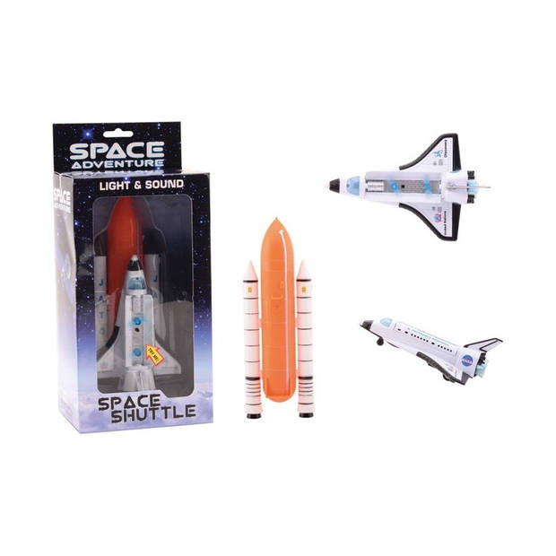 Space shuttle met licht en geluid 30 cm - Speelgoed vliegtuigen