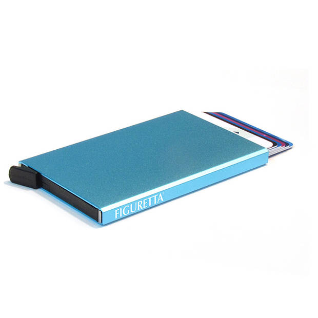 Figuretta Aluminium Hardcase RFID Cardprotector Lichtblauw
