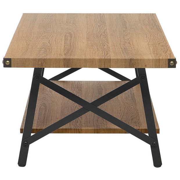 Beliani CARLIN - Salontafel-Donkere houtkleur-MDF