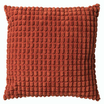 Dutch Decor - ROME - Kussenhoes 45x45 cm - 100% polyester - effen kleur - Potters Clay - oranje