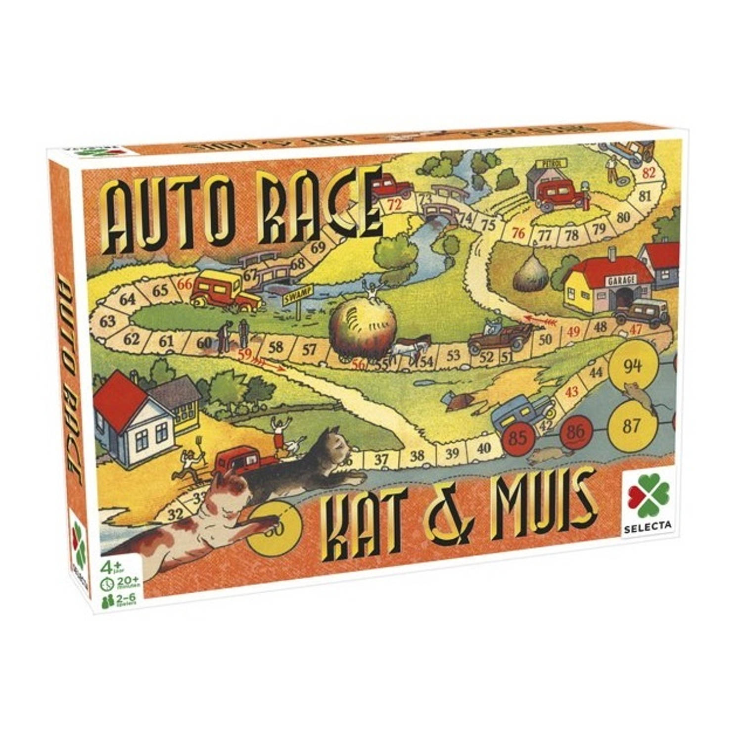 Selecta gezelschapsspel Spellen van toen: Auto Race-Kat & Muis