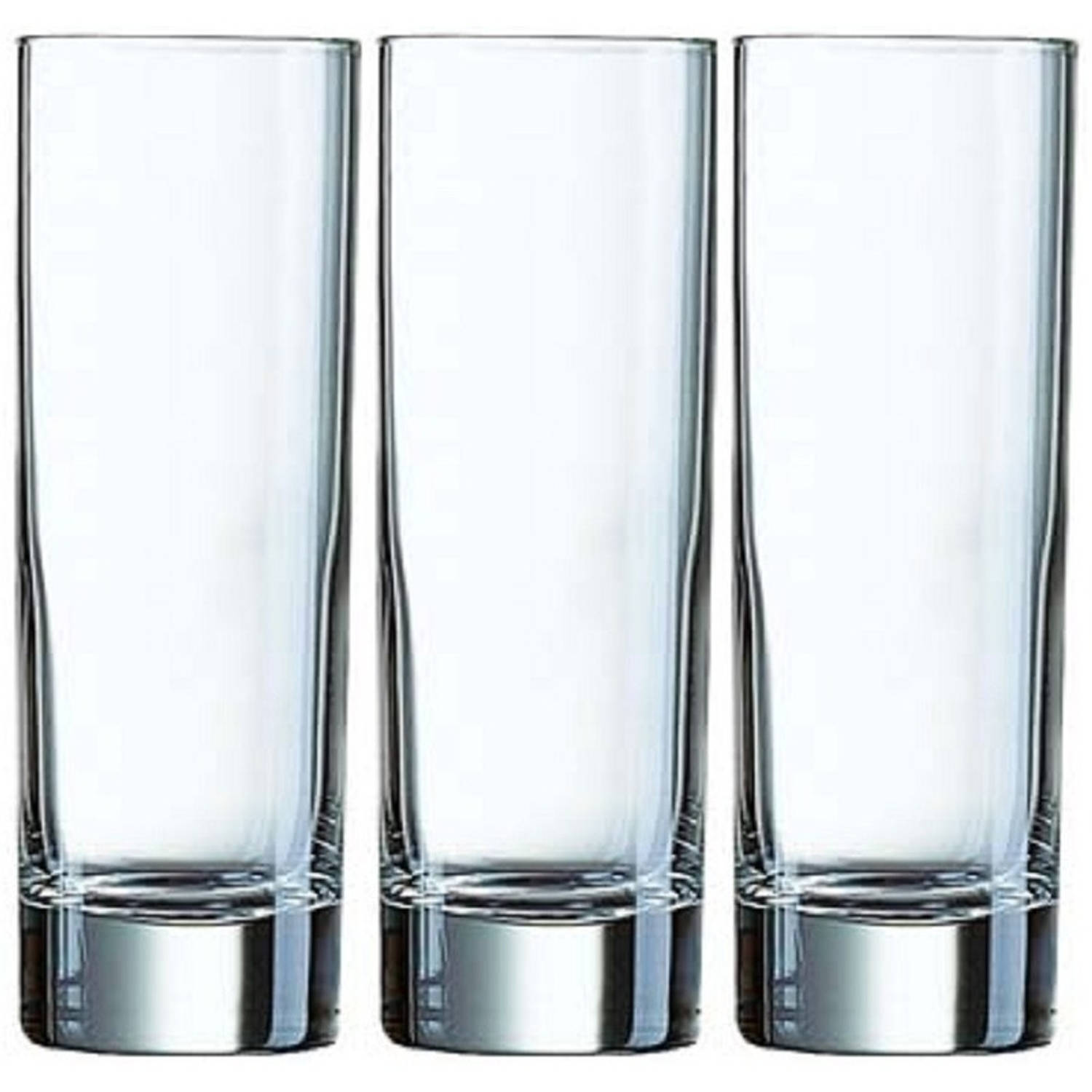 3x Longdrinkglazen 220 ml - 22 cl - Longdrink glazen - Water/sapglazen - Longdrink glazen van glas
