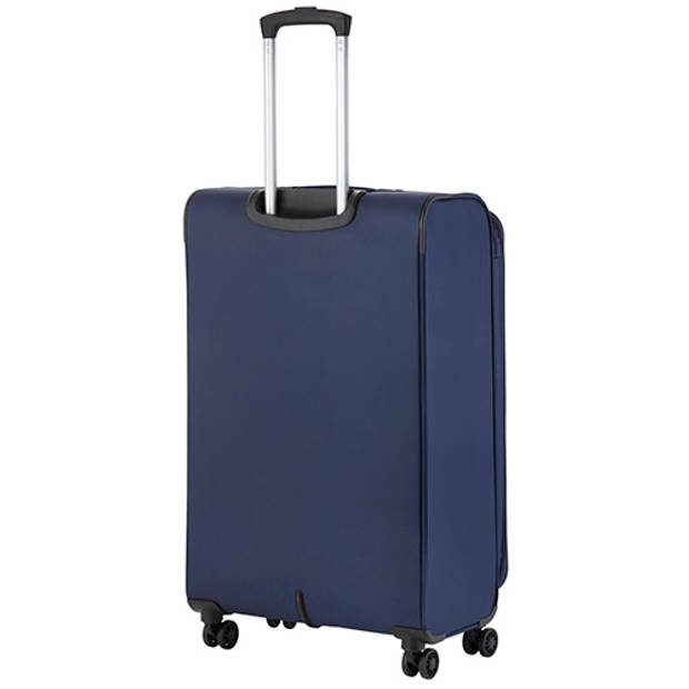 Travelz Softspinner TSA Grote Reiskoffer 77cm - Trolley 104+16 Ltr met expander - Blauw