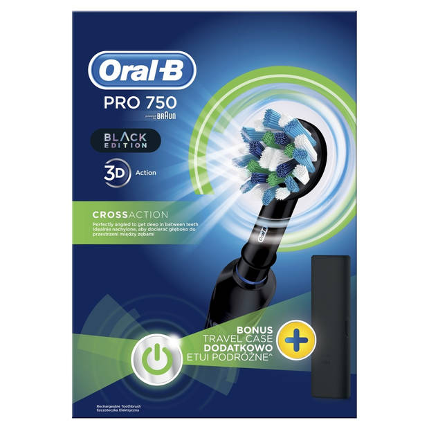 Oral-B elektrische tandenborstel Pro 750 zwart - 1 poetsstand