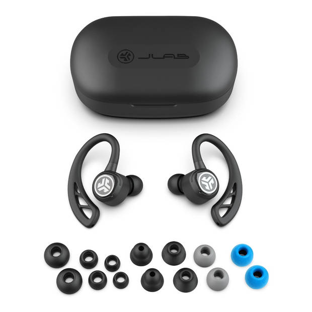 JLab Audio Epic Air Sport Draadloze Bluetooth Sport Oordopjes - True Wireless In-Ear - Zweetbestendig - Zwart