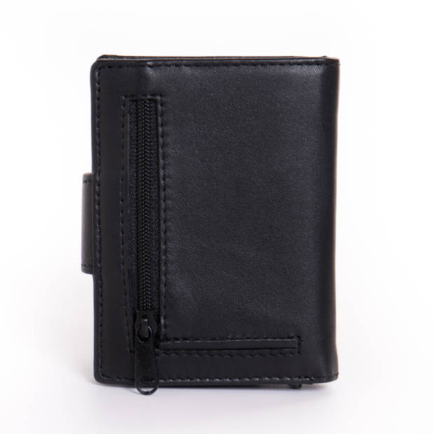 Figuretta Cardprotector Leren Portemonnee met RFID Bescherming Zwart