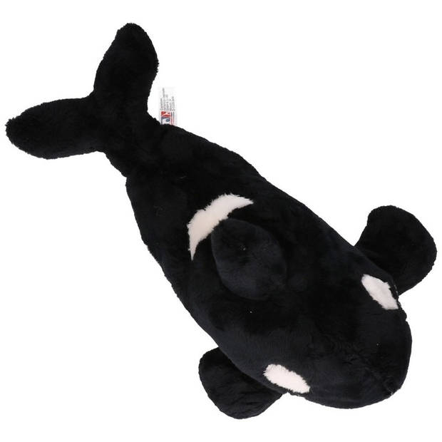 Zwart/witte orka knuffels 36 cm knuffeldieren - Knuffel zeedieren