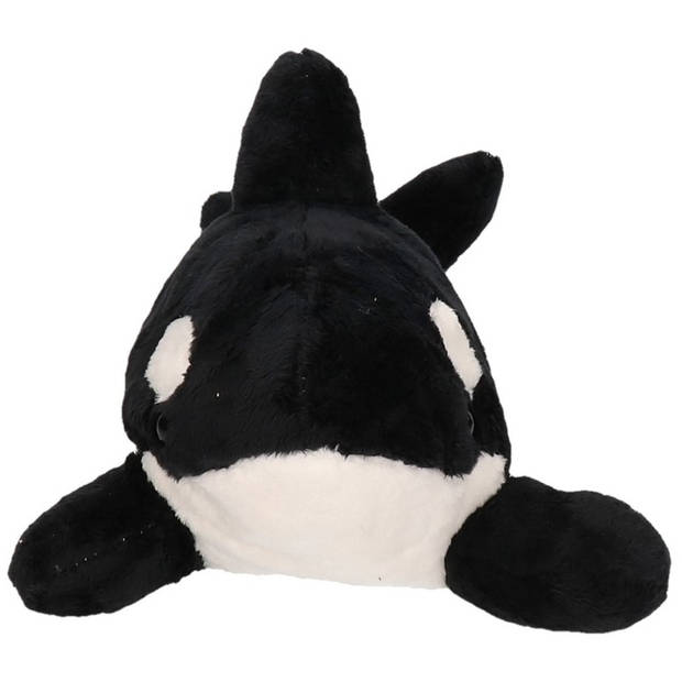 Zwart/witte orka knuffels 36 cm knuffeldieren - Knuffel zeedieren