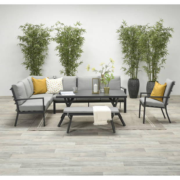 Garden Impressions Senja lounge dining tuinstoel - donker grijs