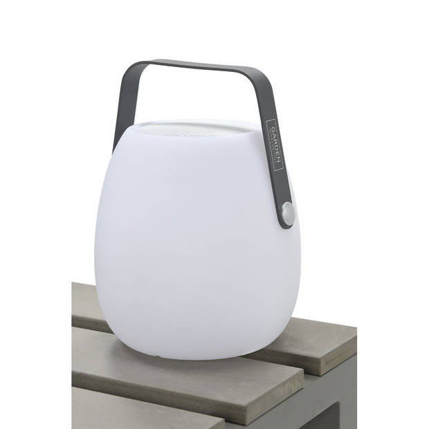 Garden Impressions Egg verlichting H23cm met speaker - antraciet