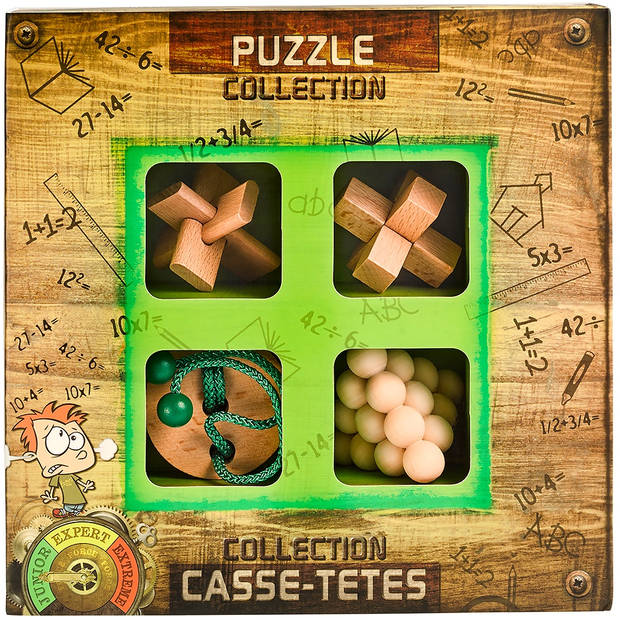 Eureka 3D Puzzle breinbrekerset Junior Wooden 4-delig groen