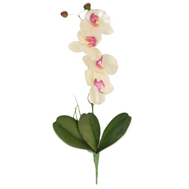 3x Nep planten roze/wit Orchidee/Phalaenopsis binnenplant, kunstplanten 44 cm - Kunstbloemen
