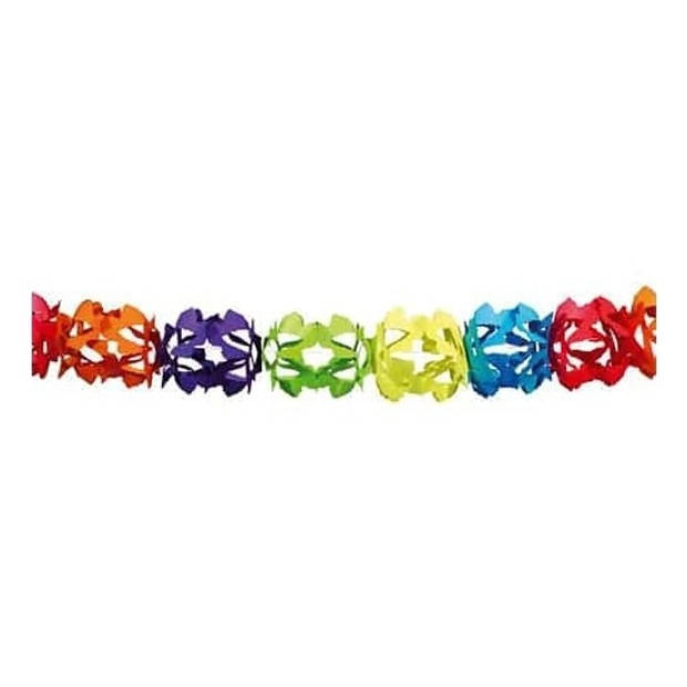 3x Gekleurde feestslingers in kruisvorm 6 m - Feestslingers