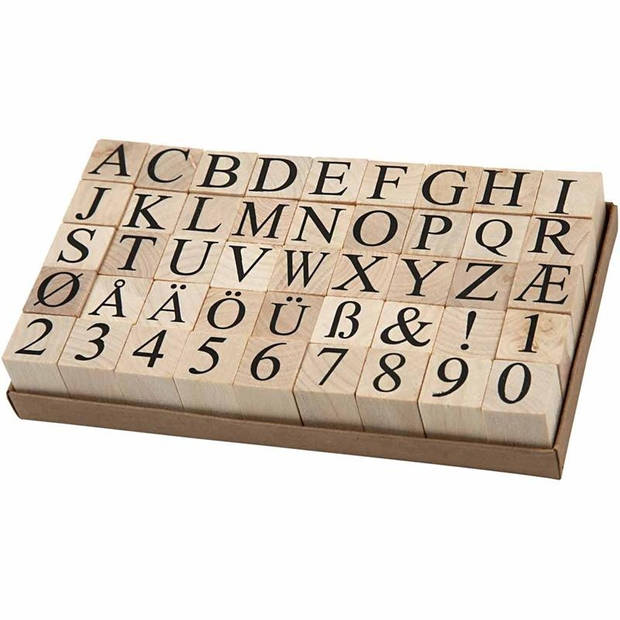 Creotime stempelset alfabet 20 x 20 mm 45-delig