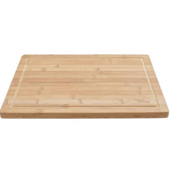 Snijplank bamboe hout rechthoek 51 cm - Snijplanken voor groente, fruit, vlees en vis - Keuken/kookbenodigdheden