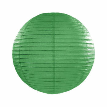 Donker groene lampion rond 25 cm - Feestlampionnen