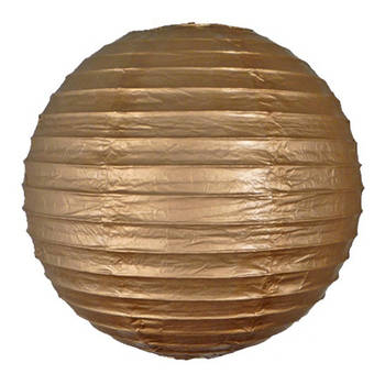 Gouden bol lampion 25 cm - Feestlampionnen