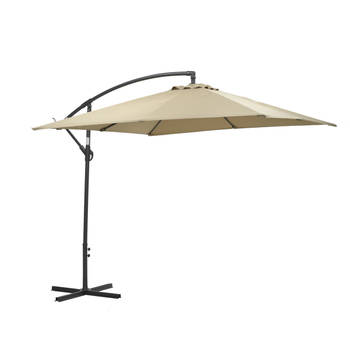 Blokker Garden Impressions Corfu parasol 250x250 - donker grijs - taupe aanbieding