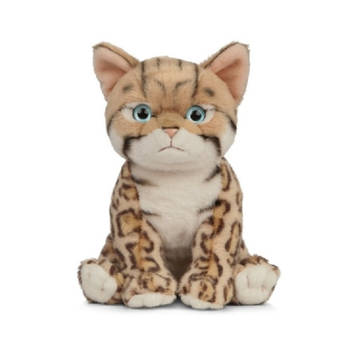 Pluche Bengaalse kat/poes knuffel 16 cm - Katten/poezen artikelen - Huisdieren knuffels - Speelgoed voor kinderen