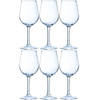 6x Luxe witte wijn glazen 270 ml - Wijnglazen