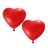 18x Valentijn hartjes ballonnen rood - Ballonnen