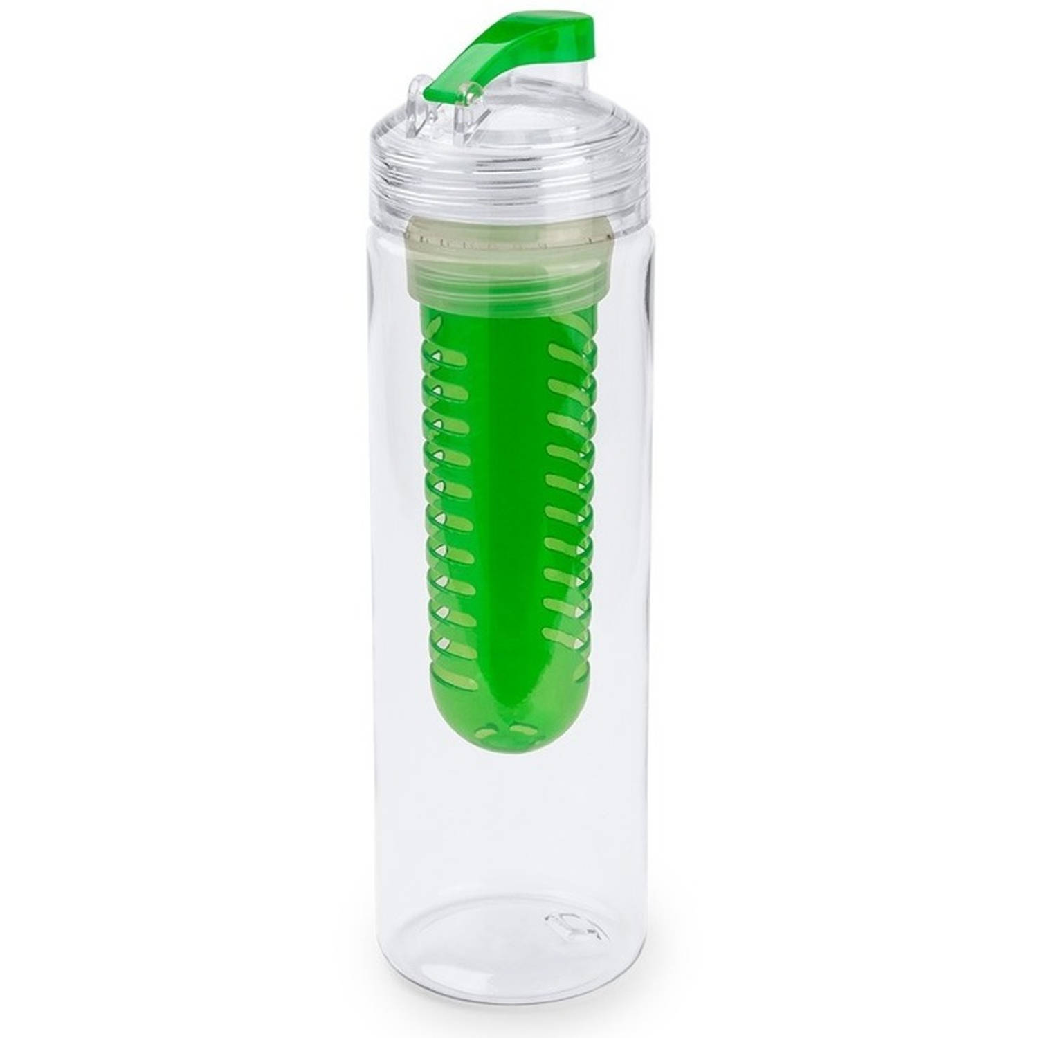 Transparante Drinkfles-waterfles Met Groen Fruit Infuser-filter 700 Ml Sportfles Bpa-vrij