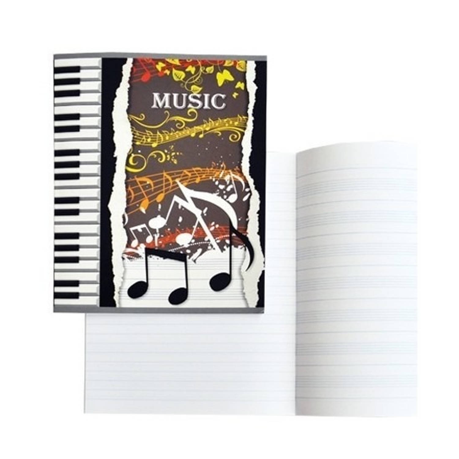 5x A5 Muziekschriften Met Notenbalken Lijntjes Educatieve Schriften-muziekles Schrift