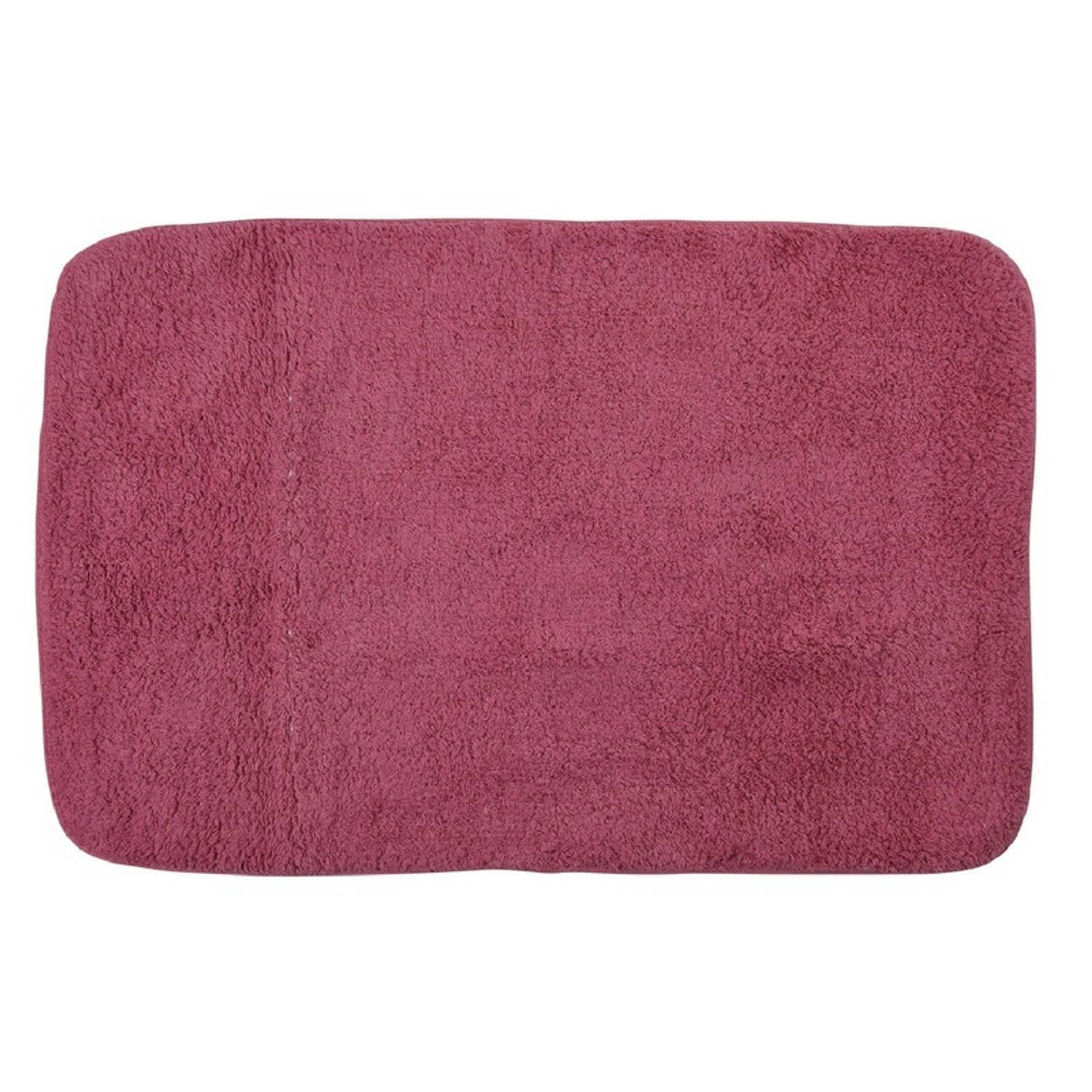 Donker roze badkamer/douche mat 90 x 60 cm - | Blokker