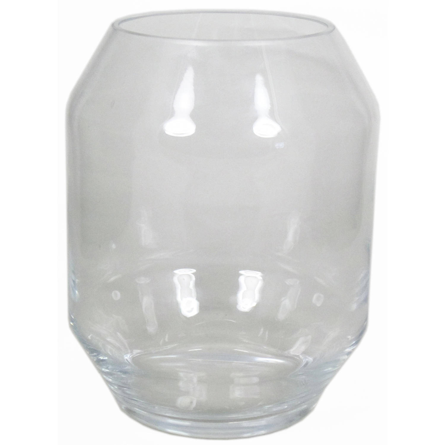 Ronde vaas helder glas 25 cm Bolvormige bloemenvazen van glas