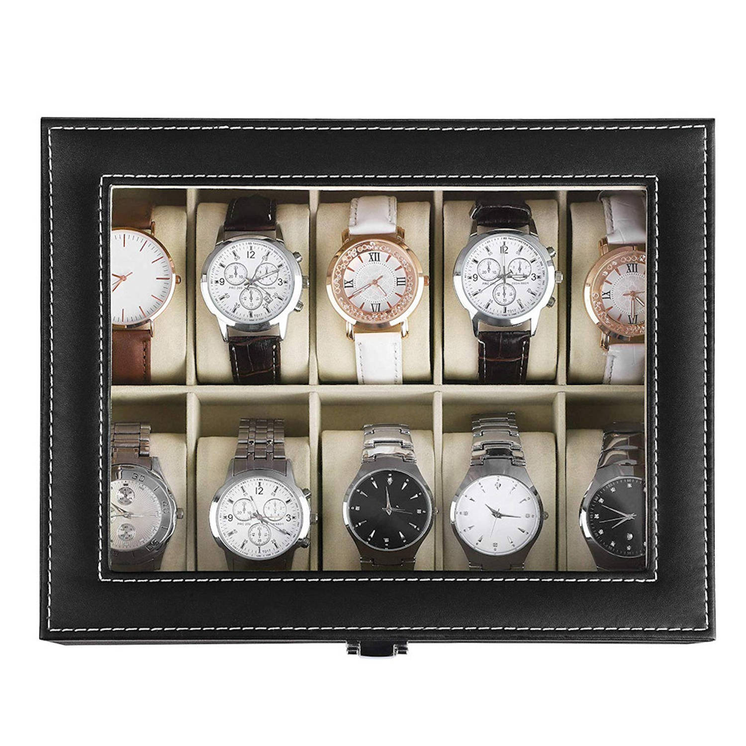 Pool kruipen Ontevreden Luxe horlogebox voor 10 horloges - Heren en Dames horloge box | Blokker