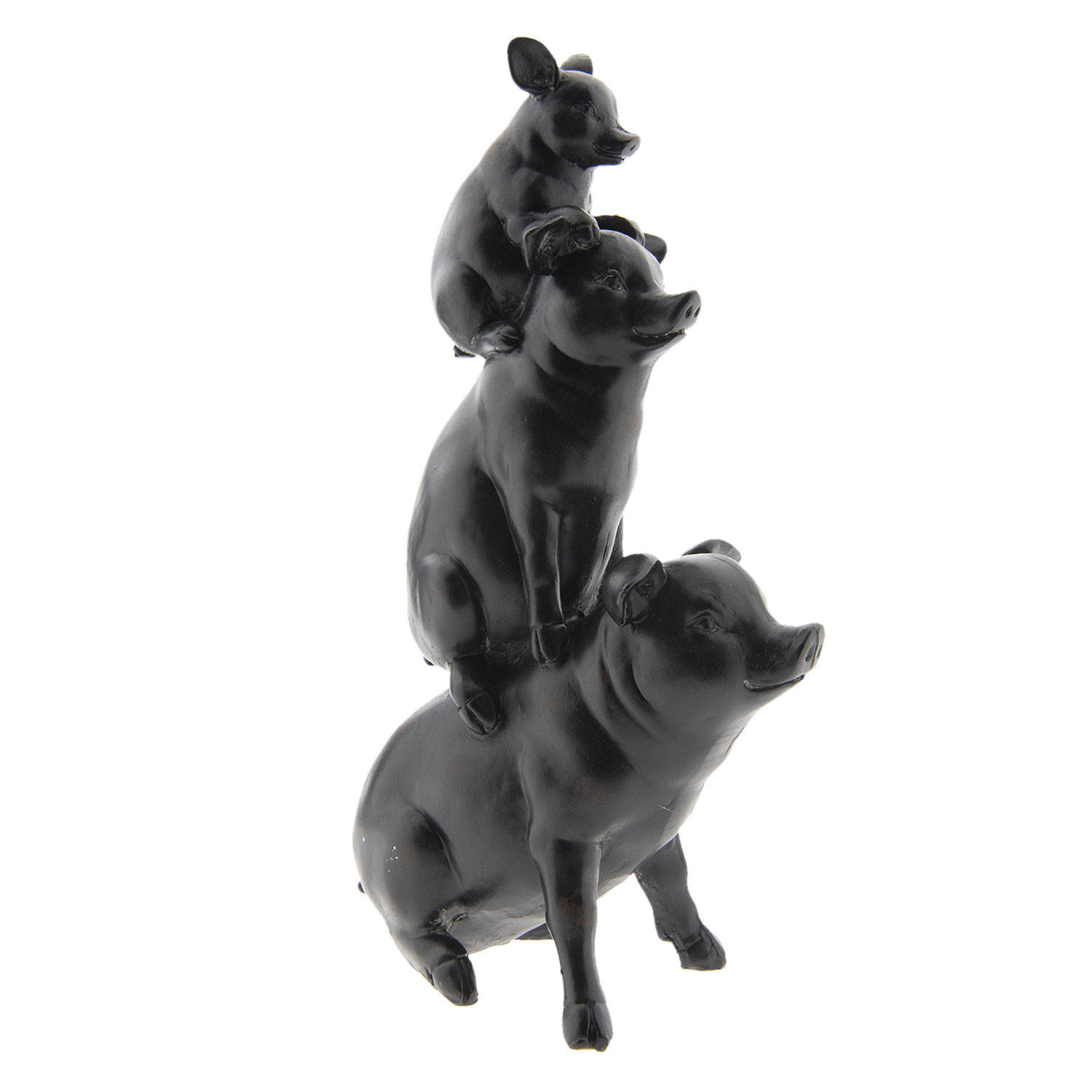Clayre & Eef Bruine Decoratie varkens 14*8*25 cm 6PR2432
