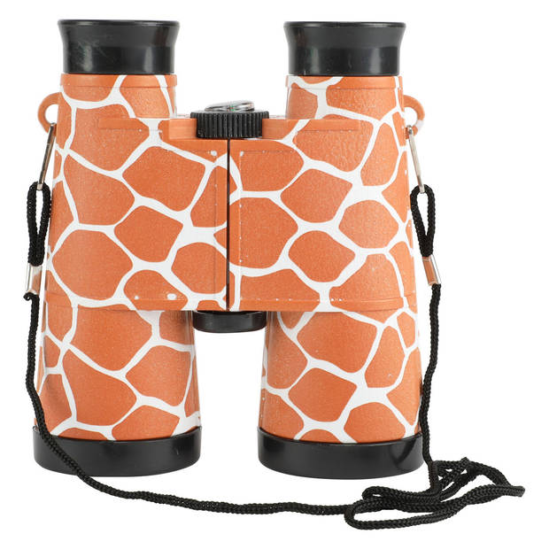 Toi-Toys verrekijker met giraffeprint oranje 13 cm