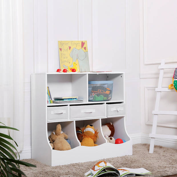 Speelgoed Kast - Boekenkast voor kinderen - Opbergkast van hout