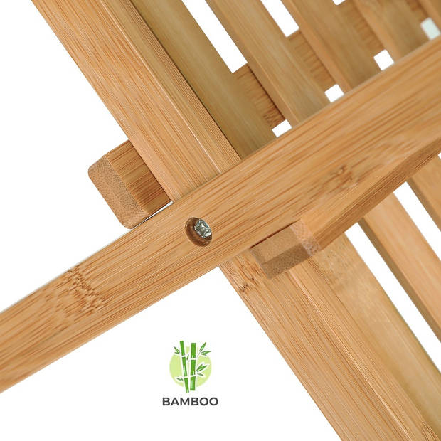 Afdruiprek van bamboe hout - Inklapbaar - opvouwbaar - afwasrekje