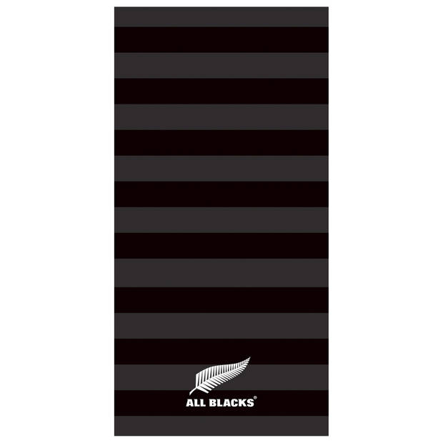 All Blacks Strandlaken Rayures - 75 x 150 cm - Zwart
