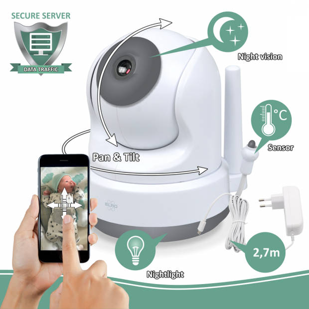 ELRO BC3000-C Extra camera voor ELRO BC3000 Baby Monitor Royale HD Babyfoon