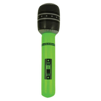 Opblaasbare microfoon groen 40 cm - Opblaasfiguren