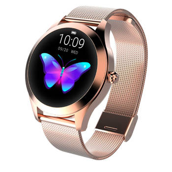 Luxe Smartwatch Voor Vrouwen - Android en IOS - Met Bluetooth - Rosé