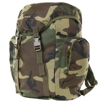 Reis/Hiking rugzak van 25 liter - camouflage groen - 25 x 15 x 40 cm - Reistas (volwassen)