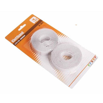 Zelfklevende klittenband 2 rollen wit van 200 x 2 cm - Tape (klussen)