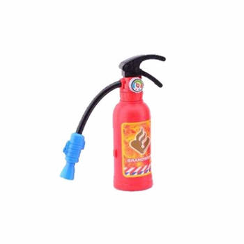 Echt spuitende brandblusser 23 cm voor bij een brandweerpak - Speelgoedbrandblussers