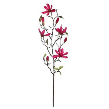 Magnolia beverboom kunstbloemen takken 80 cm decoratie - Kunstbloemen