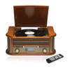 Denver Retro Platenspeler - Ingebouwde Speakers en Versterker - DAB Radio - Radio CD Speler - MRD51 - Hout