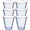 6x Drinkglazen/waterglazen blauw Picardie 310 ml - Drinkglazen